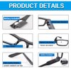 DuanMei Bright LED Readers with Lights Reading Glasses Lighted Magnifier Nighttime Reader Compact Full Frame Eyewear Clear Vision Unisex Clear Vision Lighted Eye Glasses,+3.5