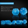 UDIXI Gemstone DND Dice Set 7PCS Stone D&D Polyhedral Dice for Dungeons and Dragons MTG Table Games (Blue Cat's Eye)