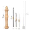 Lampstop Punch Needle Kit 2mm-3.5mm-5mm Metal Tubes Wooden Punch Needle Tool for Beginner Embroidery Floss Cross Stitching