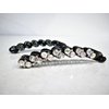 Slim black sparkly banana hair claw clip with crystals rhinestones (Crystal color: Gray and dark blue)