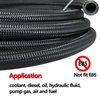 Fuel Line Kit 3/8" 6AN 20FT Hose Nylon Stainless Steel Braided CPE Oil Fuel Line Fittings Kit Universal