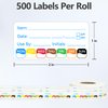 500pcs 1 inch X 2 inch Restaurant Quality Shelf Life Food Rotation Labels, Self-Adhesive Removable for Reusable Containers, Food Safety Date Sticker, Leftover Labels (1 * 2in-500pcs-Blue5)