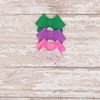 Set of 4 felt bows lavender, green, pink, glitter (Alligator Clip Right Side)