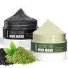 jeosisy Face Clay Mask-Facial Dead Sea Mud Mask,Green Tea Mud Mask,Purifying Pore,Remove Blackheads,Control Oil,Anti Aging,Great Gift Sets for Women and Men-2.8Oz*2