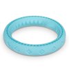 Messy Mutts Totally Pooched Chew n' Tug Ring | Durable TPR Dog Toy | Made for Tough Chewers | Tough Fetch Ring for Dogs | 6.5” | Teal