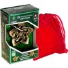 Helix Hanayama Brain Teaser Puzzle, Level 5 Difficulty, Red Velveteen Drawstring Pouch, Bundled Items