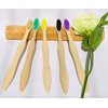 Goaycer Eco Friendly Bamboo Toothbrush, 10Pack Medium Firm Bristles Biodegradable Bulk Wooden Toothbrushes