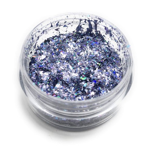 NOCTÍS Silver glitter for manicures and pedicures, nail art glitters, easy to use