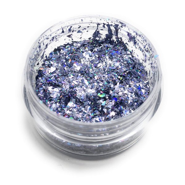 NOCTÍS Silver glitter for manicures and pedicures, nail art glitters, easy to use