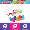 Happy Birthday Decorations Happy Birthday Party Tableware Includes Happy Birthday Paper Plates and Napkins Confetti Rainbow Balloons for Kid's Happy Birthday Party Supplies Serves 16