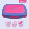 Bentgo® Kids Brights Bento-Style 5-Compartment Lunch Box - Ideal Portion Sizes for Ages 3 to 7 - Leak-Proof, Drop-Proof, Dishwasher Safe, BPA-Free, & Made with Food-Safe Materials (Fuchsia)