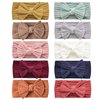 Niceye Handmade Baby Headbands Stretchy Nylon Headband with Bows for Infant Baby Toddler Girls- Pack of 10, Colorful, 5 x 5 x 0.7 inches
