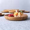 cluzelar Bamboo Plates 7.5Inch Round Bamboo Plates Reusable Kids Dinner Plates Tableware 4PCS Wooden Plates Lightweight Dishes Snack, Dessert, Unbreakable Classic Plates…