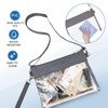 USPECLARE Clear Crossbody Purse Bag Stadium Approved Clear Tote Bag for Work Concert Sports（Grey
