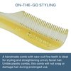 Giorgio G39 Extra Small 2.75 Inch Men's Fine Toothed Beard and Mustache Comb for Facial Hair Grooming and Styling. Wallet Pocket Comb Handmade of Quality Durable Cellulose, Saw-Cut and Hand Polished
