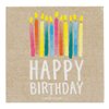 Kraft Talking Tables Birthday Party Paper Napkins ZERO PLASTIC ,33CM, 20PK