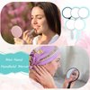 50 Pieces Handheld Mirror Small Hand Mirror with Handle Plastic Travel Makeup Cosmetic Handheld Mirrors Compact Portable Vanity Mirror 3.94 x 2.16 Inch for Women Men Girls Kids Daily DIY Use