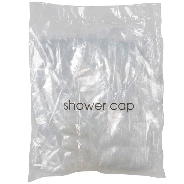 ForPro Disposable Shower Cap, Individually Wrapped, Waterproof, Clear Plastic Shower Caps, 100-Count