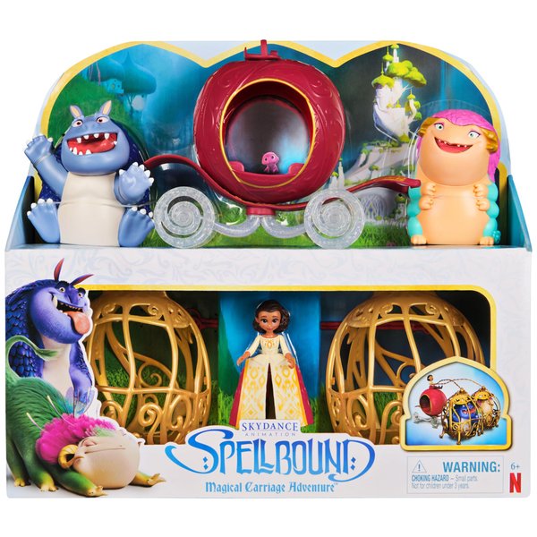 Spellbound, Magical Carriage Adventure Set with 3 Collectible Action Figures, from The Netflix Movie, Kids Toys for Girls & Boys Ages 6 and up