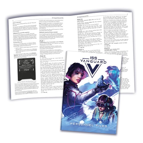 ISS Vanguard Board Game Personnel Files Expansion | Cooperative Sci-Fi Strategy Game for Adults and Kids | Ages 14+ | 1-4 Players | Average Playtime 90-120 Minutes | Made by Awaken Realms