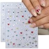 Shiny Moon Star Nail Stickers for Nail Art 3D Glitter Crystal Nail Decals Gold Silver Nail Art Stickers Self-Adhesive Luxury Rhinestones Stars Charms Nail Design Stickers for DIY Nail Supplies Women