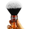 Synthetic Badger Shaving Brush with Resin Handle Nylon Bristles Hair Anbbas Lathering Foam Brush for Men Travel Professional Wet Shaving(Amber,Knot: 24 mm)