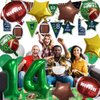 HADCKJA Football Balloon Football Birthday Decorations 14th Birthday Balloon Rugby Gold Brown Star Rugby Field Balloon Touchdown Sports Theme Football Party Supplies Birthday Party Decorations 10Pcs