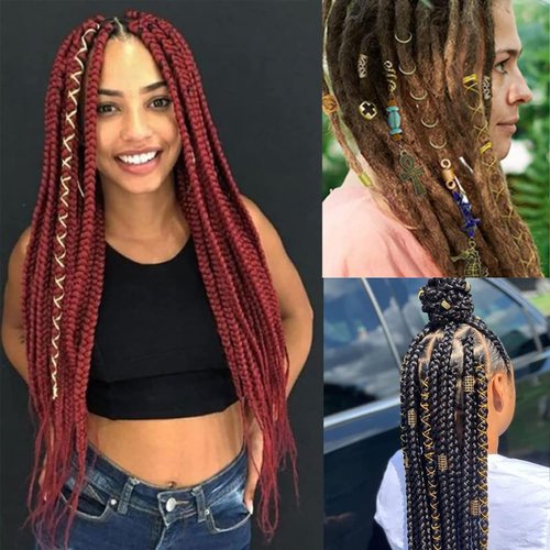 Hair Strings for Braids Elastic Cords Dreadlocks Gold Silver Stretchable Hair Wrap Styling Ornament Hanging Decorating Party Supplies 2 Pcs 5 M