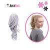 JUVABUN Claw Clip Wavy Ponytail Extension 12'- Light Gray| Hair Extension Clips | Synthetic Ponytail Extension| Wavy Hair Extensions | Washable Realistic And Synthetic |human hair- Light Gray