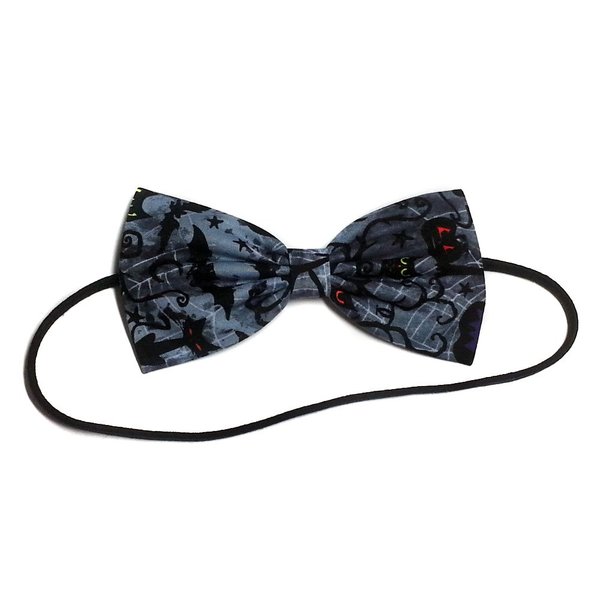 Halloween Dream Hair Bow-bats, Owls, Black Cats, Spiderwebs-for Girls, for Teens, for Women (Headband)