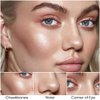 evpct 2in1 Face Shaping & Contouring Stick Cream Contour Concealer Bronzer Stick Makeup Kit for Beginner Face Highlighter Makeup Stick contorno maquillaje de maquillaje, NEW Fair + NEW Light Medium