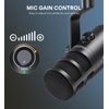MAONO USB Dynamic Microphone, Podcast Recording Microphone with Gain Knob, Plug & Play, Metal Structure, Voice-Isolating Technology, Cardioid Studio PC Mic for Streaming, Vocal, Home Studio-PD100U