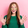St. Patrick's Face Sticker Green Shamrock Face Gems Temporary Tattoos Sticker Clove Face Body Tattoos Party Makeup Self Adhesive St. Patrick's Day Holiday Festival Party Supplies 2pcs