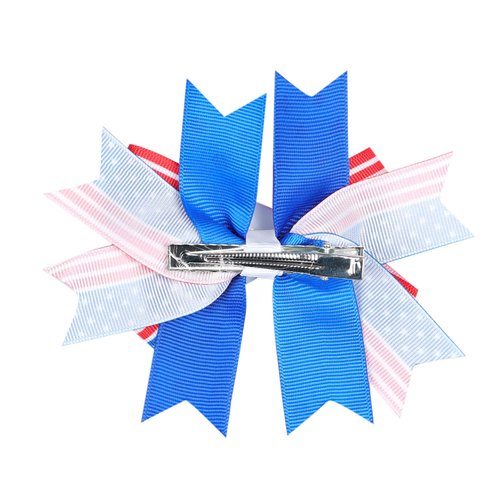 4th of July Bow Hair Clips American Flag Barrette Hair Bow Patriotic Stars and Stripes Hairgrips Baby Girls Women Hair Accessories for Independence Day Memorial Day.(FJ49) (A)