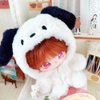 niannyyhouse 20cm Plush Doll Clothes Puppy Onesies Loose White Bodysuit 8in Soft Stuffed Plush Toy Dress Up Accessories