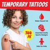 Playbees Sports Tattoos - 144 Pack - Assorted Goofy Sports Designs Tattoos - 2 Inches - Easy to Apply, Water-Based Ink - Sports Party Favors, Bag Stuffers, Fun Gifts - Safe for Kids, Ages 5+