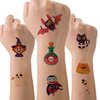 LOMIMOS Halloween 120PCS Temporary Tattoo,Waterproof Removable Stickers for Children Adults Party Favors Festival Decoration