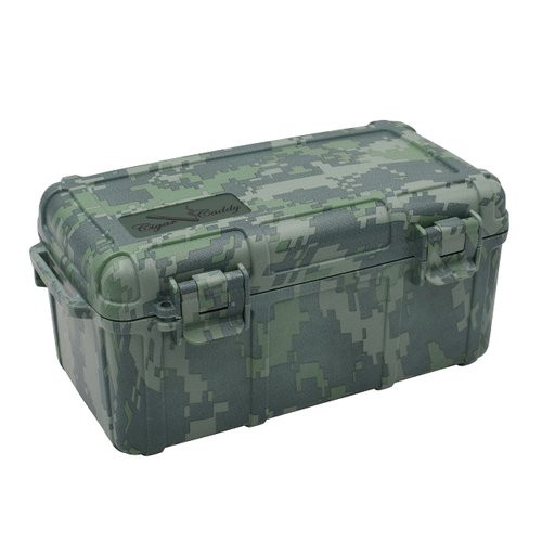 Cigar Caddy 3540 Camo 15 Cigar Waterproof Travel Humidor, Digital Camouflage Exterior