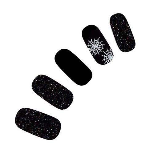 Dashing Diva Gloss Nail Strips - Tangled Up | UV Free, Chip Resistant, Long Lasting Gel Nail Stickers | Contains 32 Nail Wraps, 1 Prep Pad, 1 Nail File
