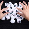 niCWhite Plastic Halloween Eyeballs Scary Ping Pong Eyeballs for Kids Toys,30pcs 1.5In Fake Eye Balls Hollow Eyeballs Beer Pong for Halloween Party Favors Goody Bag Fillers,Halloween Terror Props