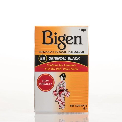 Bigen Permanent Powder Hair Color 59 Oriental Black 1 ea (Pack of 6)