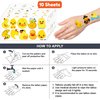 100 PCS Rubber Duck Temporary Tattoos Themed Birthday Party Decorations Supplies Favors Decor Cute Little Yellow Ducky Tattoo Stickers Gifts For Game Boys Girls Classroom School Prizes Carnival