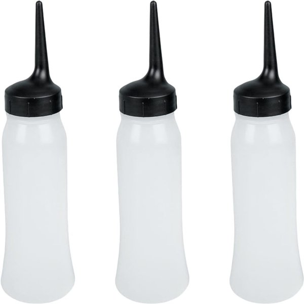PACKOVE 3pcs Dry Cleaning Bottle Hair Dye Bottle Hair Dye Container Oil Bottles for Hair Small Squeeze Bottles Hair Color Bottles Dye Dispenser Bottle Plastic Bottle Pp Pointy