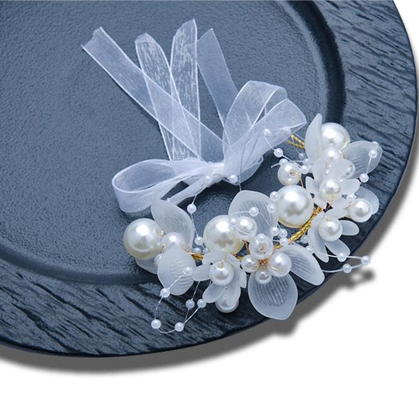 Yreamont Flower Girl Crown Headpiece for Wedding Headband for Women Girls Daughter Bridal Accessories Birthday Party First Communion Headpiece Vell for Girls Flower Girl Headband Hair Accessories