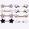 8 Pairs/16 Pack Hair Clips for Girls, Star/Crown/Heart Shaped Kids Hair Barrettes, Cute Hair Clips Metal Snap Hair Pins Sparkly Hair Styling Accessories for Girls Kids