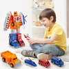 Moritakk Construction Toys for Boys Girls Age 3 4 5 6 7 Years Old, 5 in 1 Construction Vehicles Transform Robot Toys,STEM Bssemble Cars Action Figures Ages 3-8,Christmas Birthday Gift for Kids