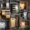 ASOMST Solar Address Sign, Lighted House Numbers Waterproof, 3-Color Lighting Modes LED Illuminated Address Plaque, Wall Mount Address Number for Home
