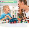 CLAPET Domino Train Sets Toys for Kids Ages 3-8, STEM Building Montessori Toys for 4 5 6 7 Year Old Boys Girls, 120PCS Automatic Dominoes Games Christmas Birthday Gifts for Toddler