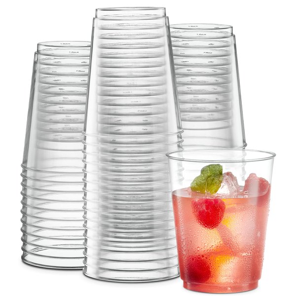 PLASTICPRO Disposable Plastic Tumblers (Clear, 50)