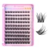 MLEN DIARY Lash Cluster DIY Eyelash Extensions 100 Clusters Lashes 10-16mm D Curl Mega Wispy Volume Individual Lashes Eyelash Clusters Extensions DIY at Home
